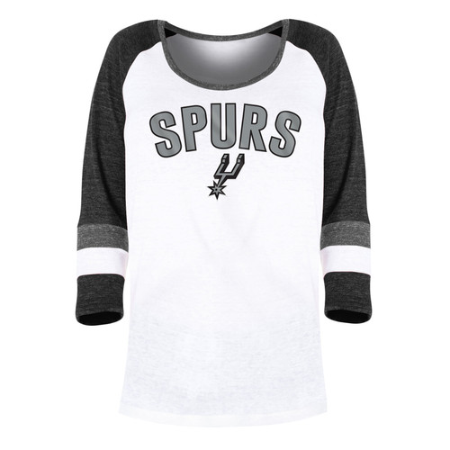 San Antonio Spurs Women's New Era Baby Doll Jersey Long Sleeve Top