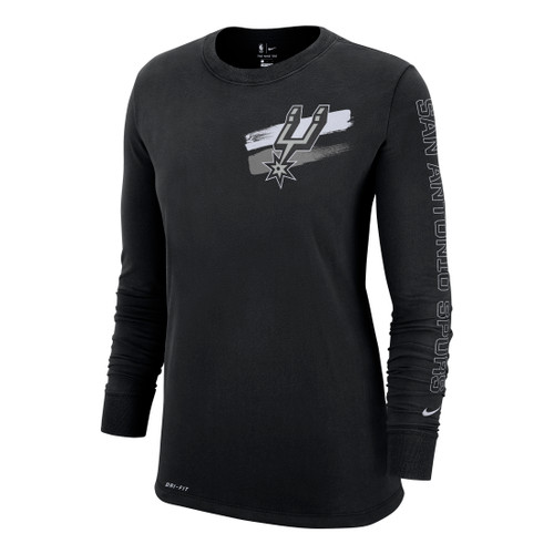 San Antonio Spurs Women's Nike Court Side Dri-Fit Long Sleeve T-Shirt