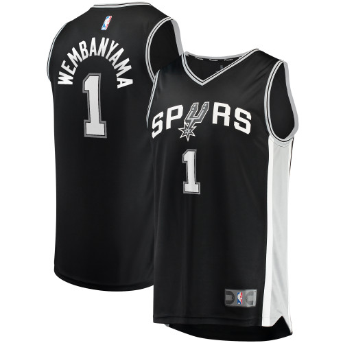 San Antonio Spurs Men's Fanatics Victor Wembanyama Icon Black Jersey