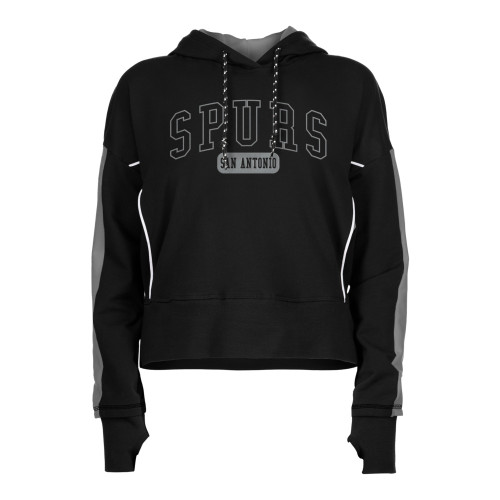San Antonio Spurs Women's New Era Black Fleece Elite Widecuff Hoodie