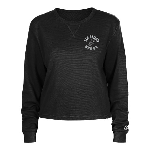 San Antonio Spurs Women's New Era Primary Thermal Long Sleeve T-Shirt - Black