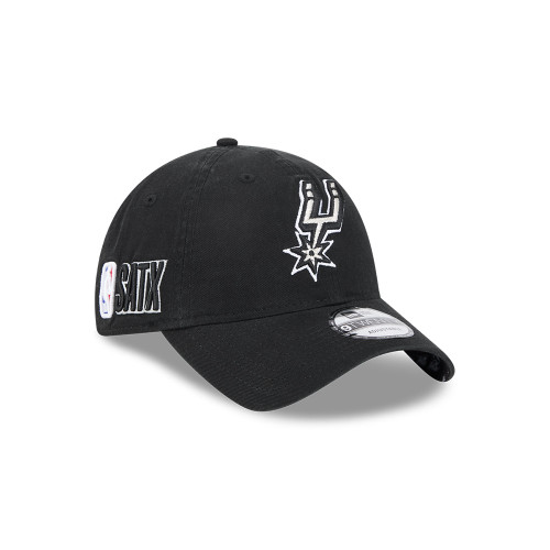 San Antonio Spurs Men's New Era 9TWENTY 2024-2025 Tip-Off Adjustable Cap - Black and Gray