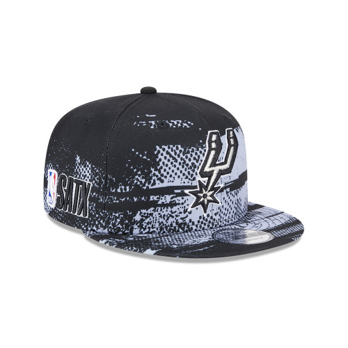 San Antonio Spurs Youth New Era 9FIFTY 2024-2025 Tip-Off Adjustable Cap - Black and Gray