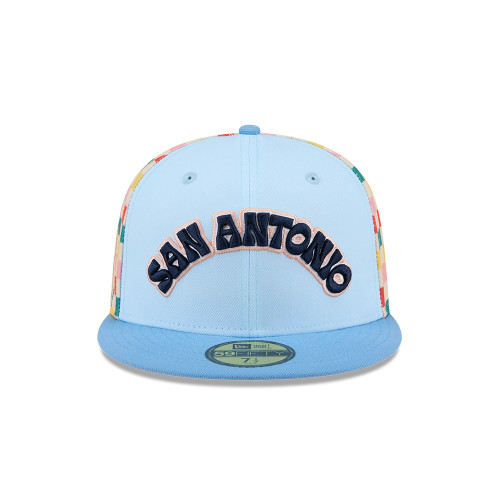 San Antonio Spurs Men's New Era 2024-2025 City Edition Wordmark 59FIFTY Fitted Cap - Blue