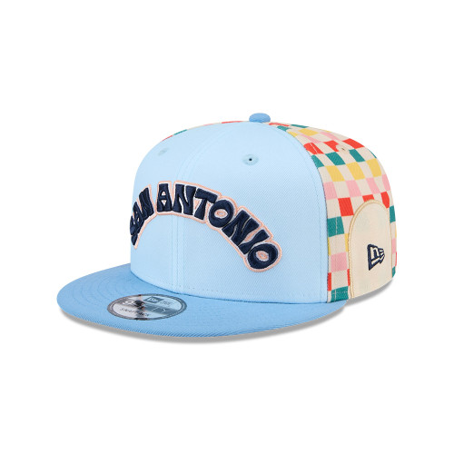 San Antonio Spurs Youth New Era 2024-2025 City Edition Wordmark 9FIFTY Snapback Cap - Blue