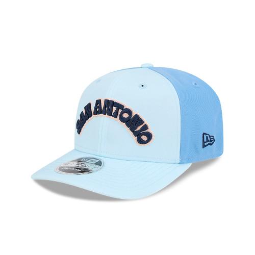 San Antonio Spurs Men's New Era 2024-2025 City Edition 9Seventy Wordmark Snapback Cap - Blue