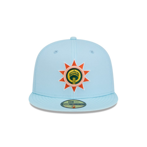 San Antonio Spurs Men's New Era 2024-2025 City Edition Tower Logo 59FIFTY Fitted Cap - Blue