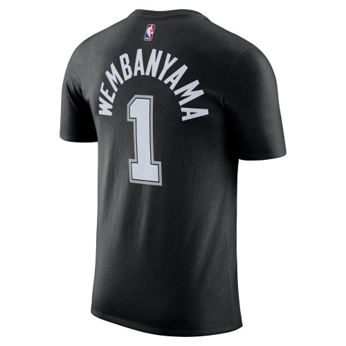 San Antonio Spurs Men's Nike Icon Edition Victor Wembanyama Name and Number Black T-Shirt