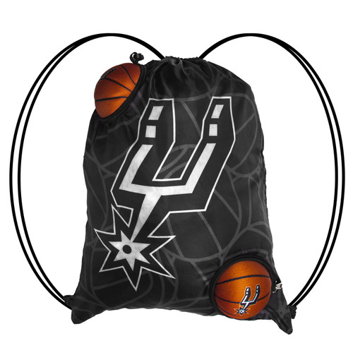 San Antonio Spurs Novelty Maccabi Art Basketball Drawstring Bag - Black