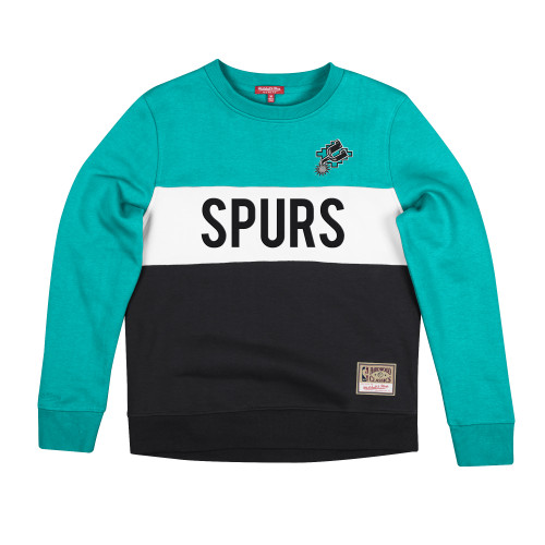 San Antonio Spurs Women's Mitchell and Ness Color Block Fleece Pull Over