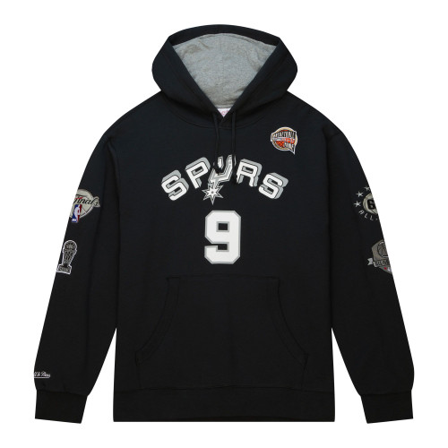 San Antonio Spurs Men's Mitchell and Ness Tony Parker Hall Of Fame Hoodie - Black