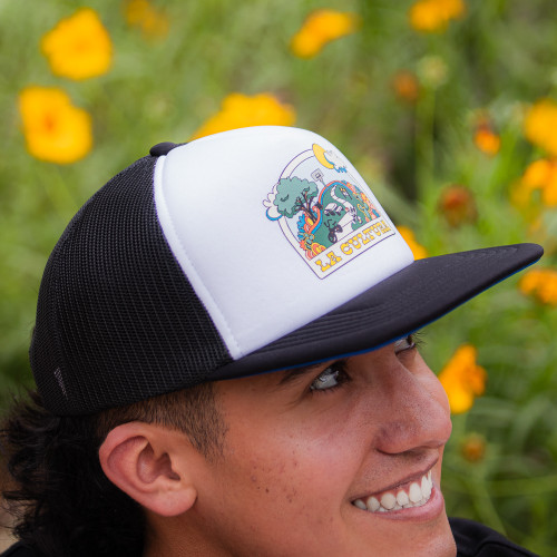 San Antonio Spurs La Cultura Cartoon Park Foam Truck Snapback Cap - White and Black