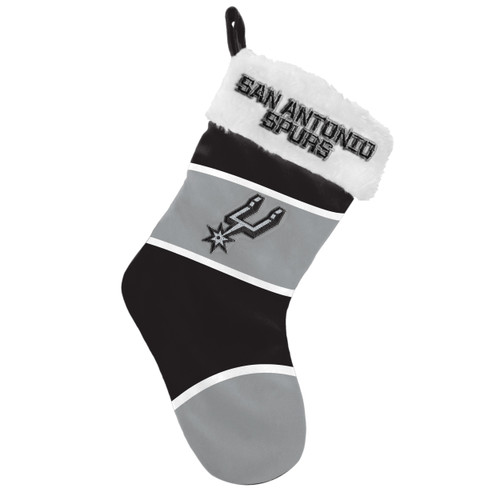 San Antonio Spurs FOCO Christmas Stocking Primary - Black and White