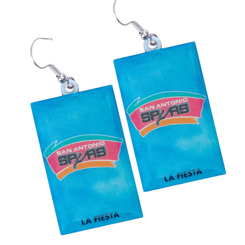 San Antonio Spurs Women's Loteria Paintbrush Logo La Fiesta Earrings