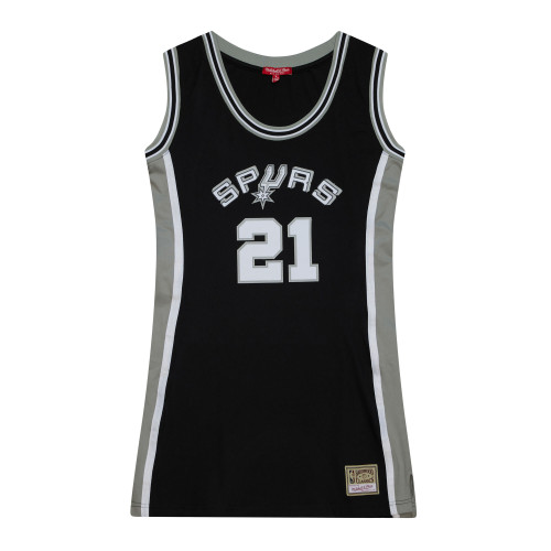 San Antonio Spurs Women's Mitchell And Ness 1998 Tim Duncan Jersey Dress - Black