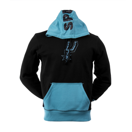 San Antonio Spurs Men's New Era Pouch Wordmark Hoodie Jacket - Navy and Teal