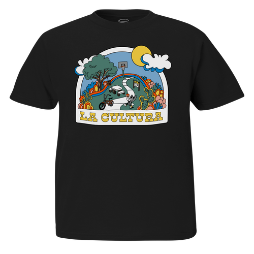 San Antonio Spurs Youth Stadium Essentials La Cultura 2024 Park T-Shirt - Black