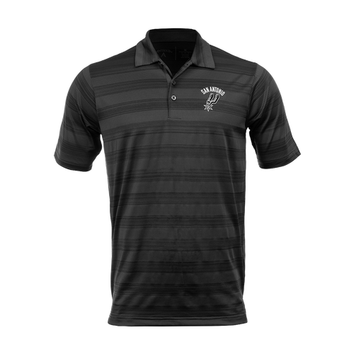 San Antonio Spurs Men's Antigua Compass Polo - Dark Gray