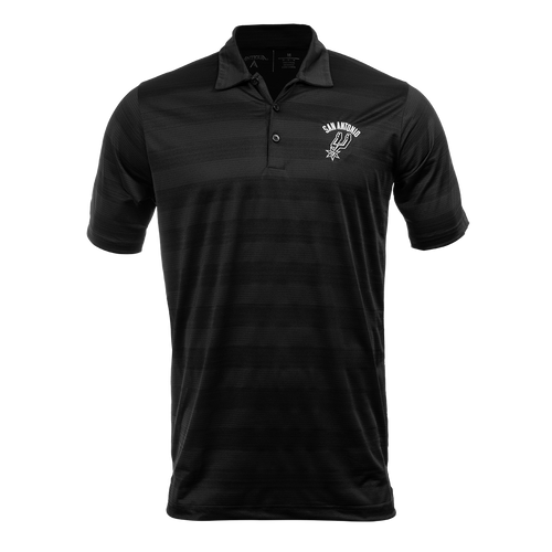 San Antonio Spurs Men's Antigua Compass Polo - Black