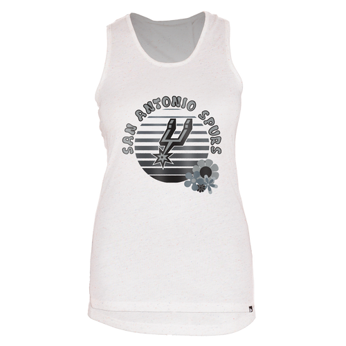 San Antonio Spurs Women's New Era 2024 Summer Crossback Tank Top - Ivory