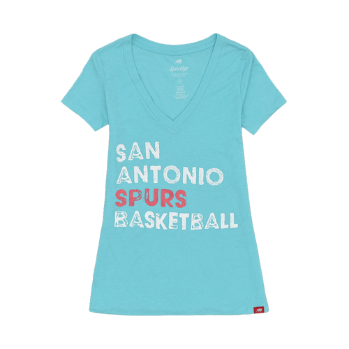 San Antonio Spurs Women's Sportiqe Abyss Malone T-Shirt - Aqua