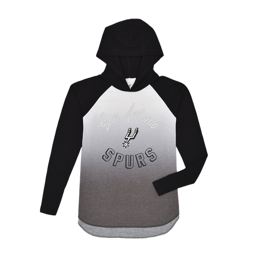 San Antonio Spurs Women's G III Black and Gray Show Jump Hooded Long Sleeve Shirt