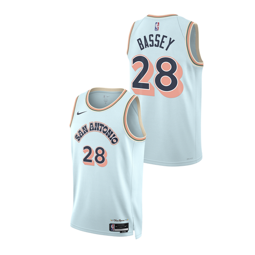 San Antonio Spurs Men's Nike 2024-2025 City Edition Charles Bassey Swingman Jersey