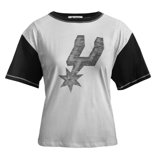 San Antonio Spurs Women's '47 Brand Tilda Premier T-Shirt - Black and White