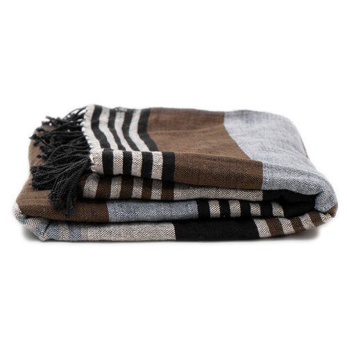 San Antonio Spurs Raven + Lily Black and White Tesfu Cotton Throw Blanket
